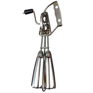 VTG Hand Mixer‎ Egg Beater Stainless Steel Working Made in Japan Kitchen Tool